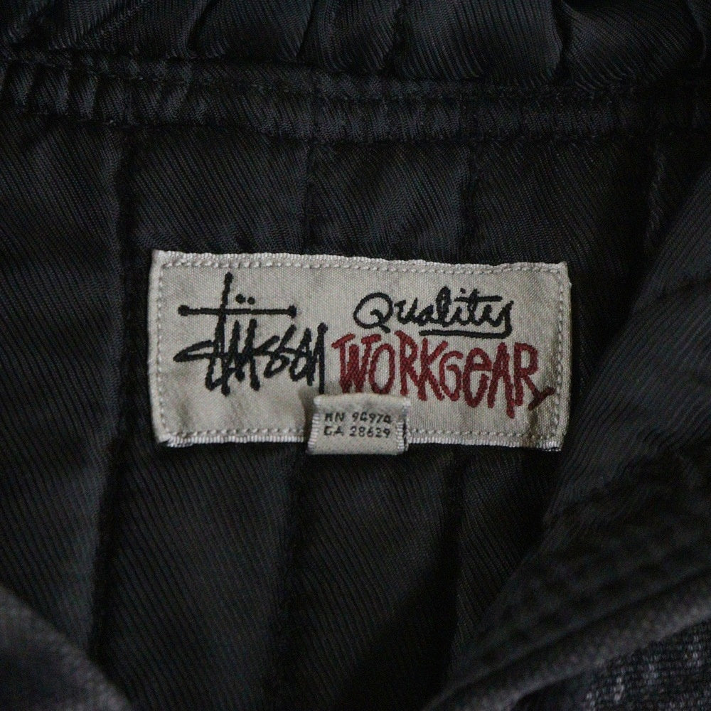 STUSSY(ステューシー) 23AW WORK JACKET INSULATED CANVAS キャンバス ジップアップパーカー フーディー ワークジャケット ブラック