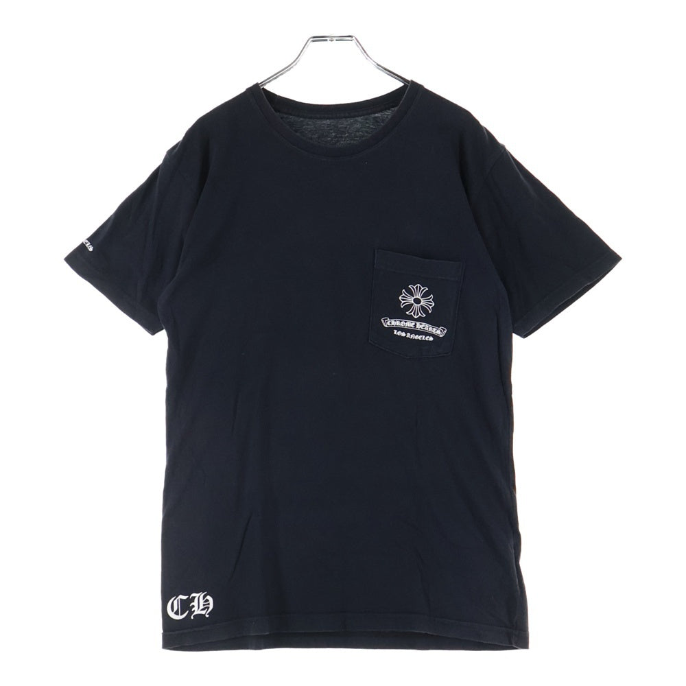 CHROME HEARTS(クロムハーツ) CH PLUS CROSS ロサンゼルス限定 CHプラス クロス プリント クルーネック 半袖Tシャツ ブラック