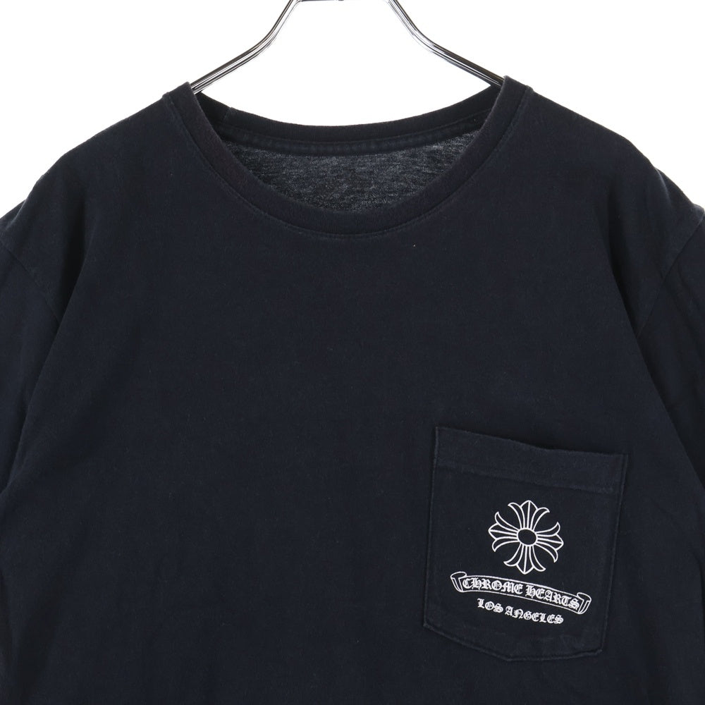 CHROME HEARTS(クロムハーツ) CH PLUS CROSS ロサンゼルス限定 CHプラス クロス プリント クルーネック 半袖Tシャツ ブラック