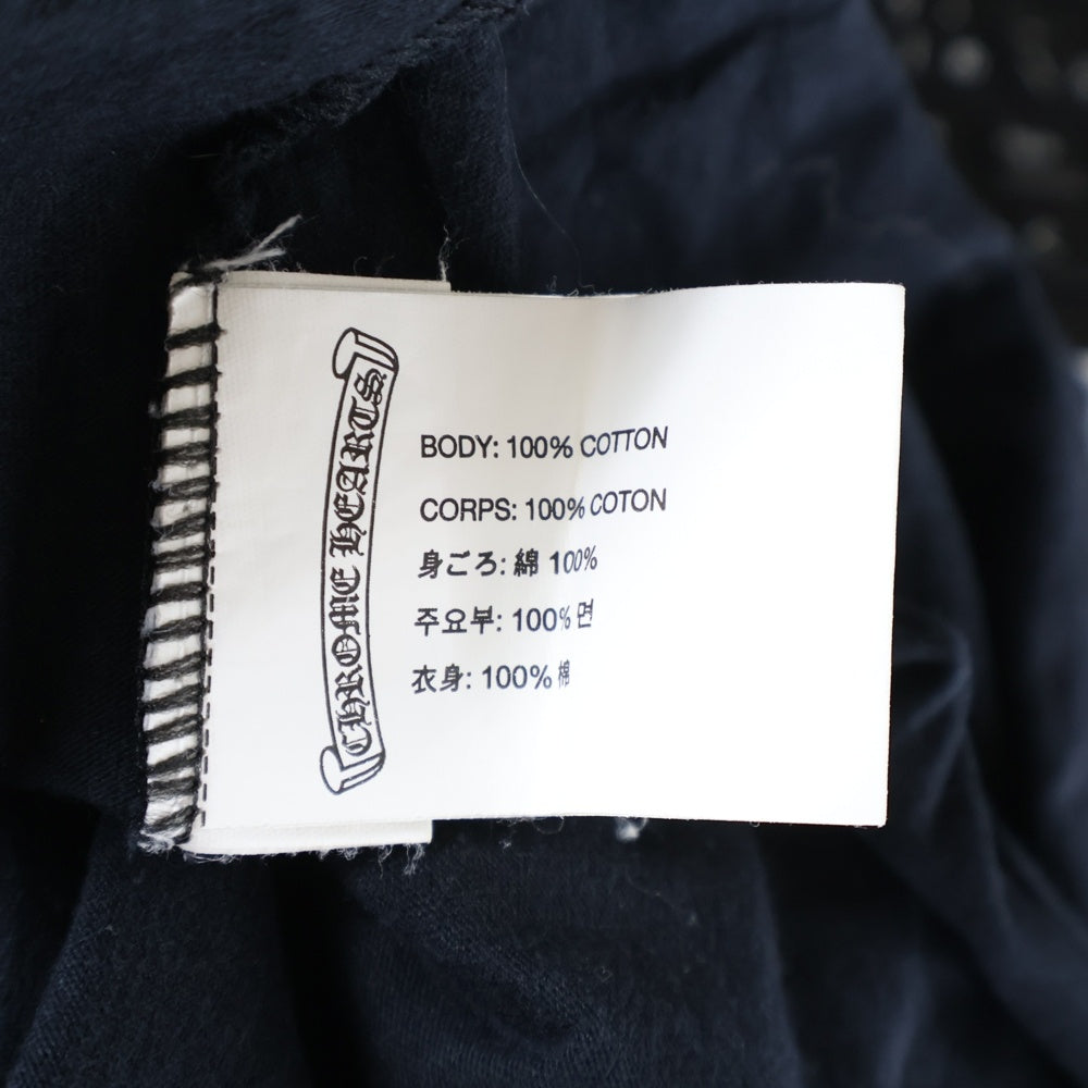 CHROME HEARTS(クロムハーツ) CH PLUS CROSS ロサンゼルス限定 CHプラス クロス プリント クルーネック 半袖Tシャツ ブラック