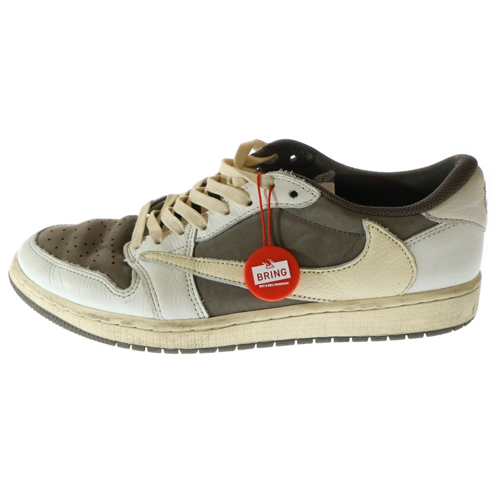 NIKE(ナイキ) ×TRAVIS SCOTT AIR JORDAN 1 トラヴィススコット エアジョーダン1 ローカットスニーカー リバースモカ US9.5/27.5cm DM7866-162