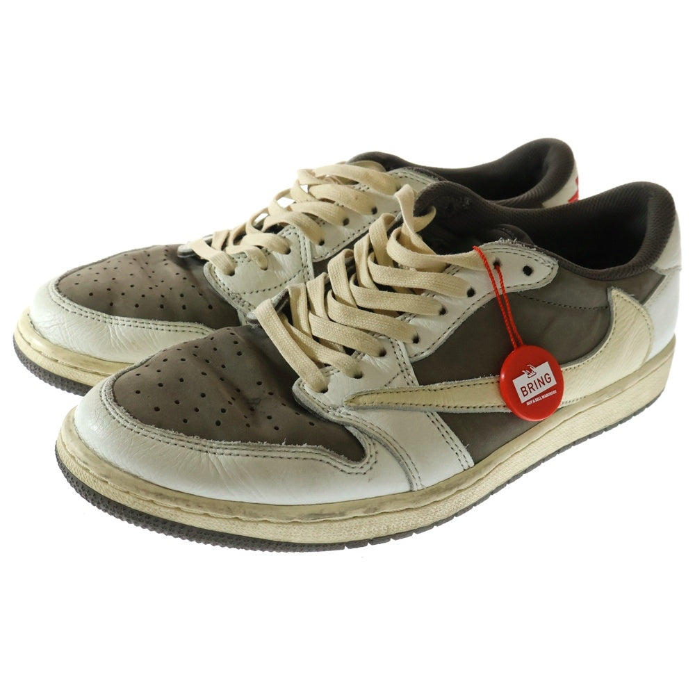 NIKE(ナイキ) ×TRAVIS SCOTT AIR JORDAN 1 トラヴィススコット エアジョーダン1 ローカットスニーカー リバースモカ US9.5/27.5cm DM7866-162