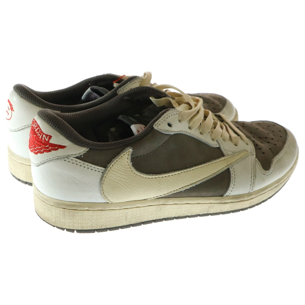 NIKE(ナイキ) ×TRAVIS SCOTT AIR JORDAN 1 トラヴィススコット エアジョーダン1 ローカットスニーカー リバースモカ US9.5/27.5cm DM7866-162