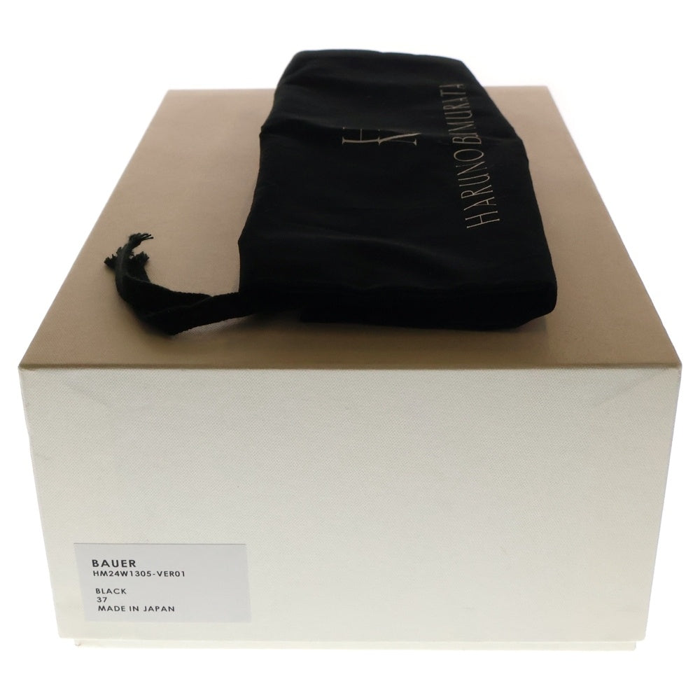 HARUNOBU MURATA(ハルノブムラタ) ROUND TOE PLATFORM LEATHER SHOES ラウンド レザーシューズ ブラック レディース