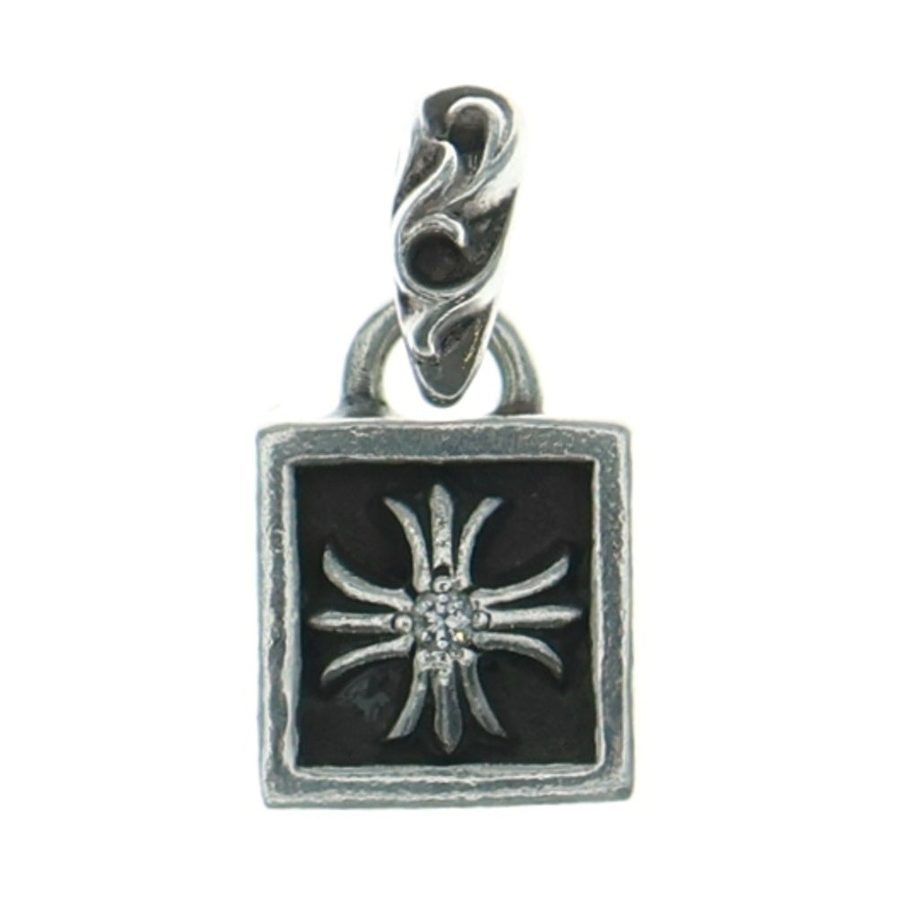 CHROME HEARTS(クロムハーツ) FRAMED CH PLUS 1DIA フレームドCHプラス 1ダイヤ チャーム シルバーネックレストップ