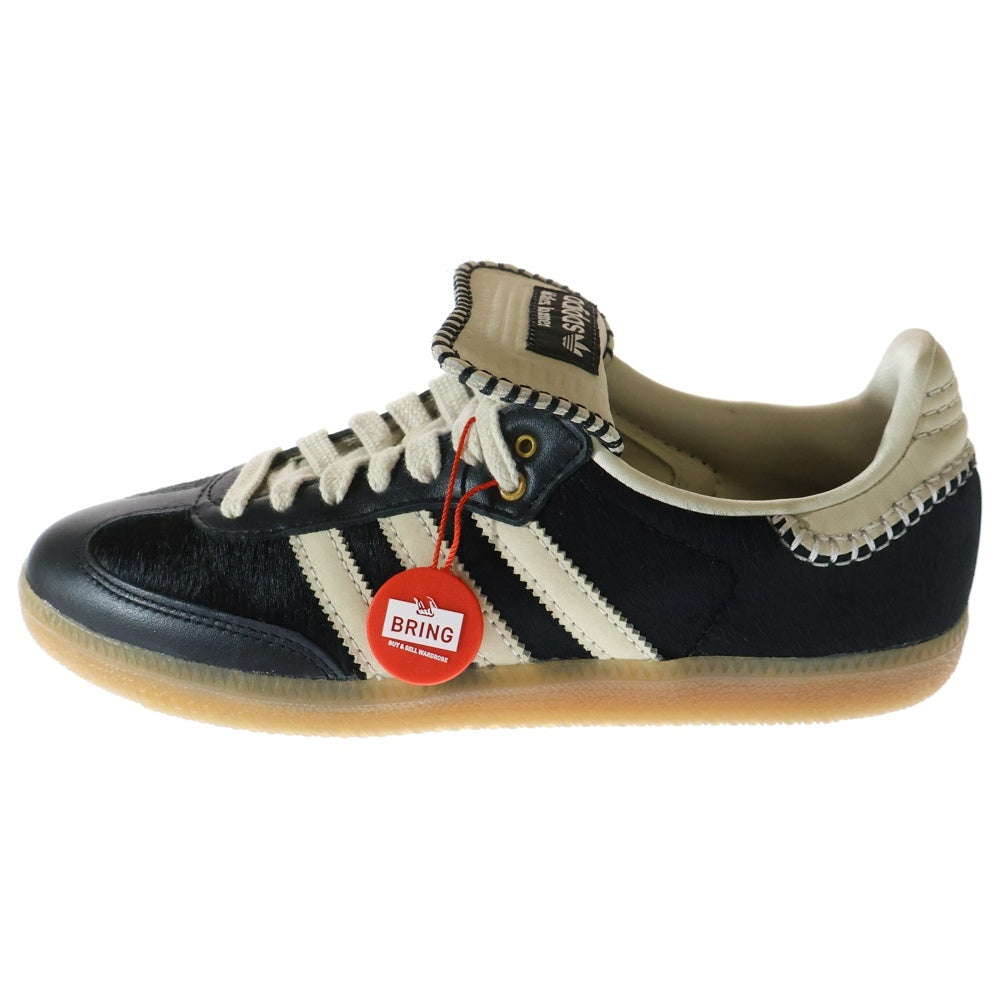 adidas(アディダス) ×Wales Bonner Samba Pony Tonal Low ウェールズボーナー ポニー トーナル サンバ ローカットスニーカー ブラック/ホワイト US7.5/25.5cm IE0580