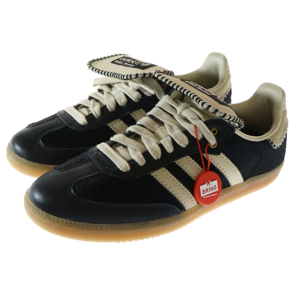 adidas(アディダス) ×Wales Bonner Samba Pony Tonal Low ウェールズボーナー ポニー トーナル サンバ ローカットスニーカー ブラック/ホワイト US7.5/25.5cm IE0580
