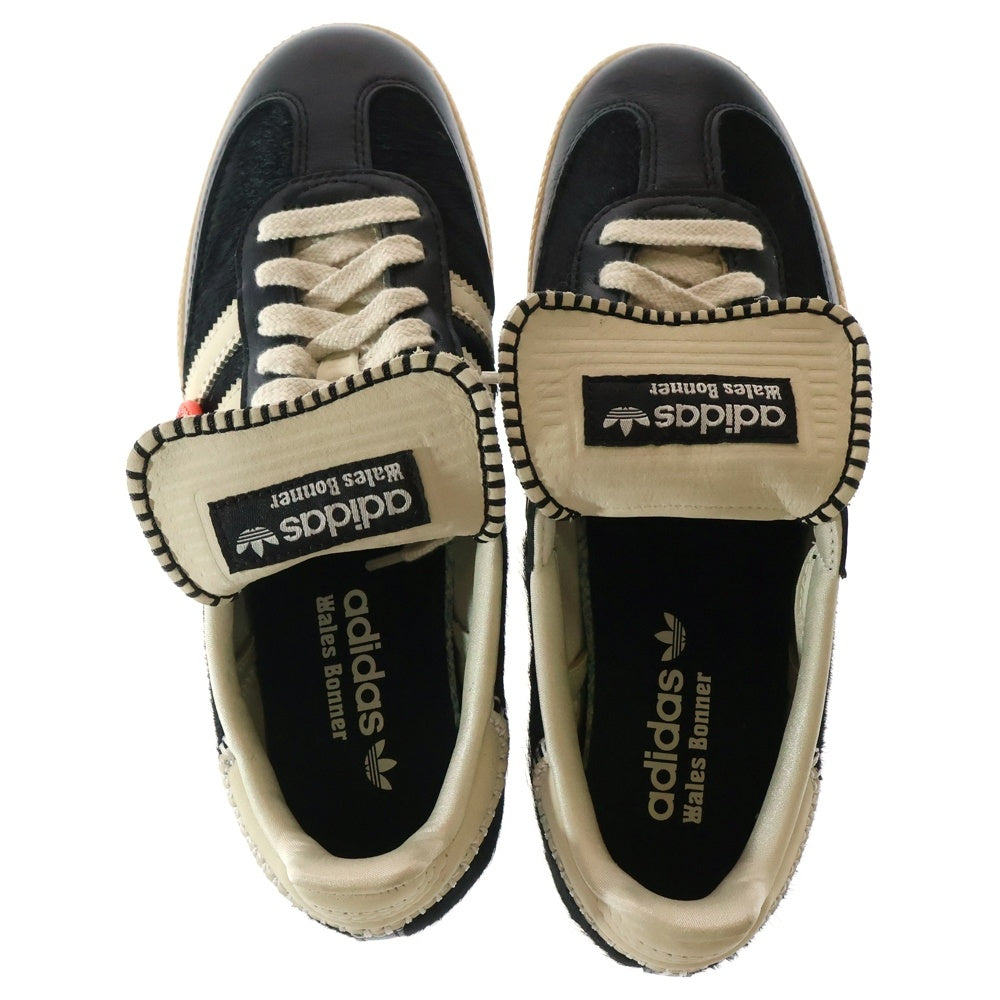 adidas(アディダス) ×Wales Bonner Samba Pony Tonal Low ウェールズボーナー ポニー トーナル サンバ ローカットスニーカー ブラック/ホワイト US7.5/25.5cm IE0580