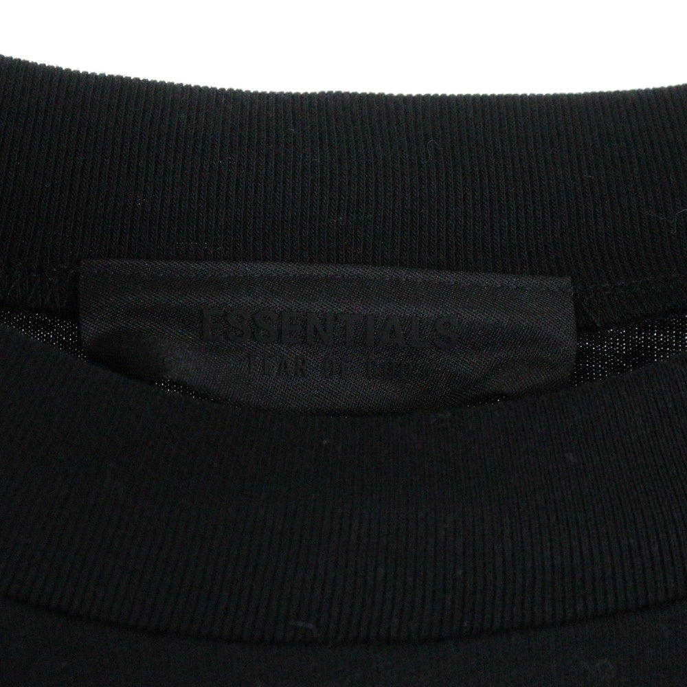 FEAR OF GOD ESSENTIALS(フィアオブゴッド エッセンシャルズ) L/S T-SHIRT フロントロゴ 長袖Tシャツ ロンT ブラック