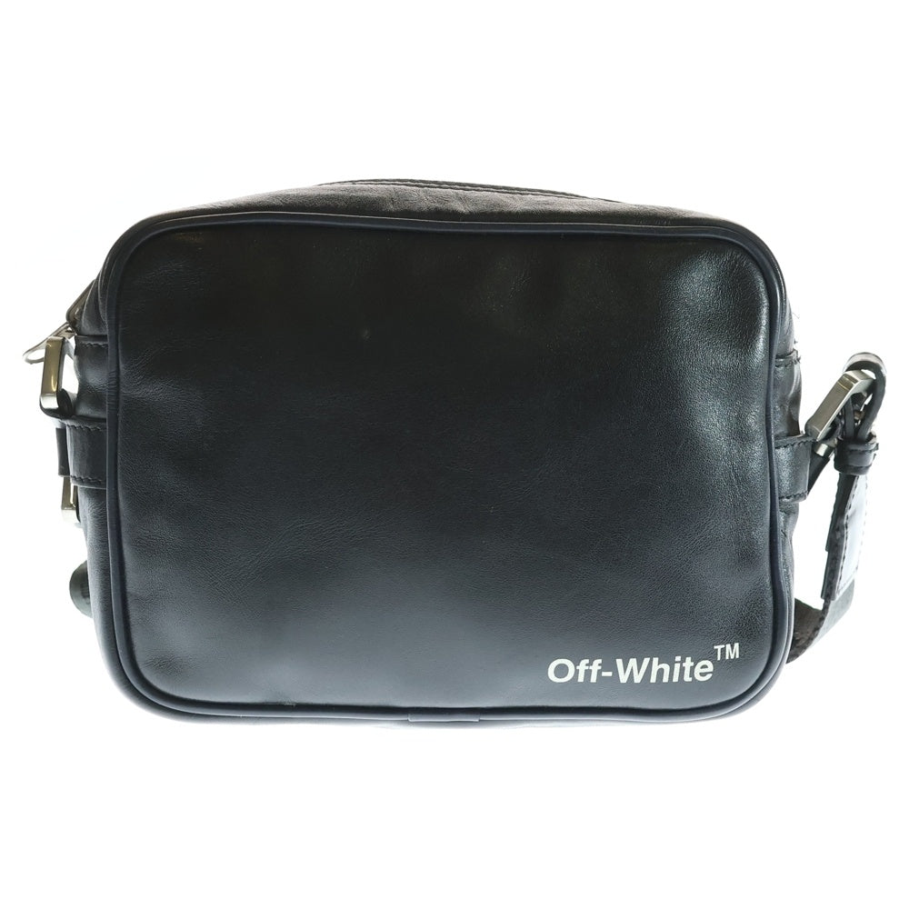 OFF-WHITE(オフホワイト) 19SS Leather Crossbody レザークロスボディバッグ ショルダーバッグ ブラック OMNA049S19659022