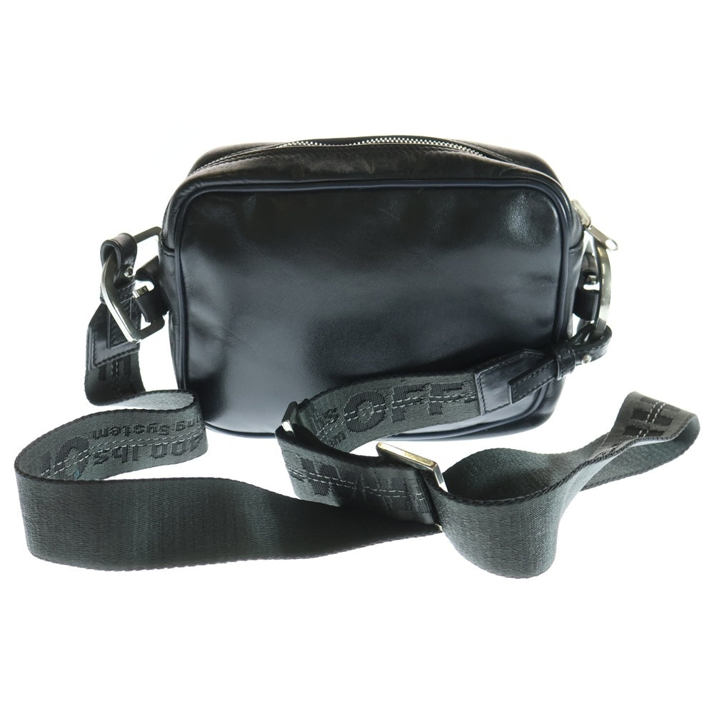 OFF-WHITE(オフホワイト) 19SS Leather Crossbody レザークロスボディバッグ ショルダーバッグ ブラック OMNA049S19659022