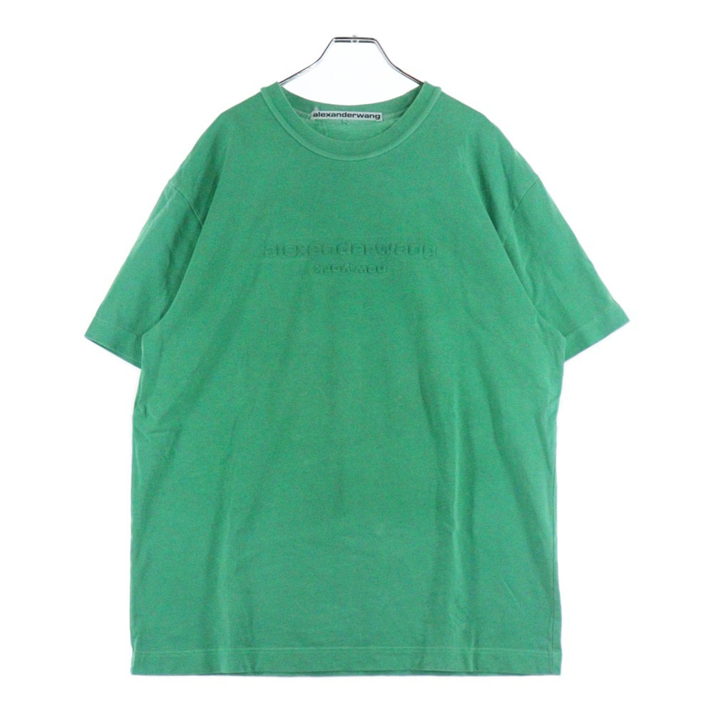 ALEXANDER WANG(アレキサンダーワン) Emboss T-Shirt エンボスロゴ 半袖Tシャツ グリーン