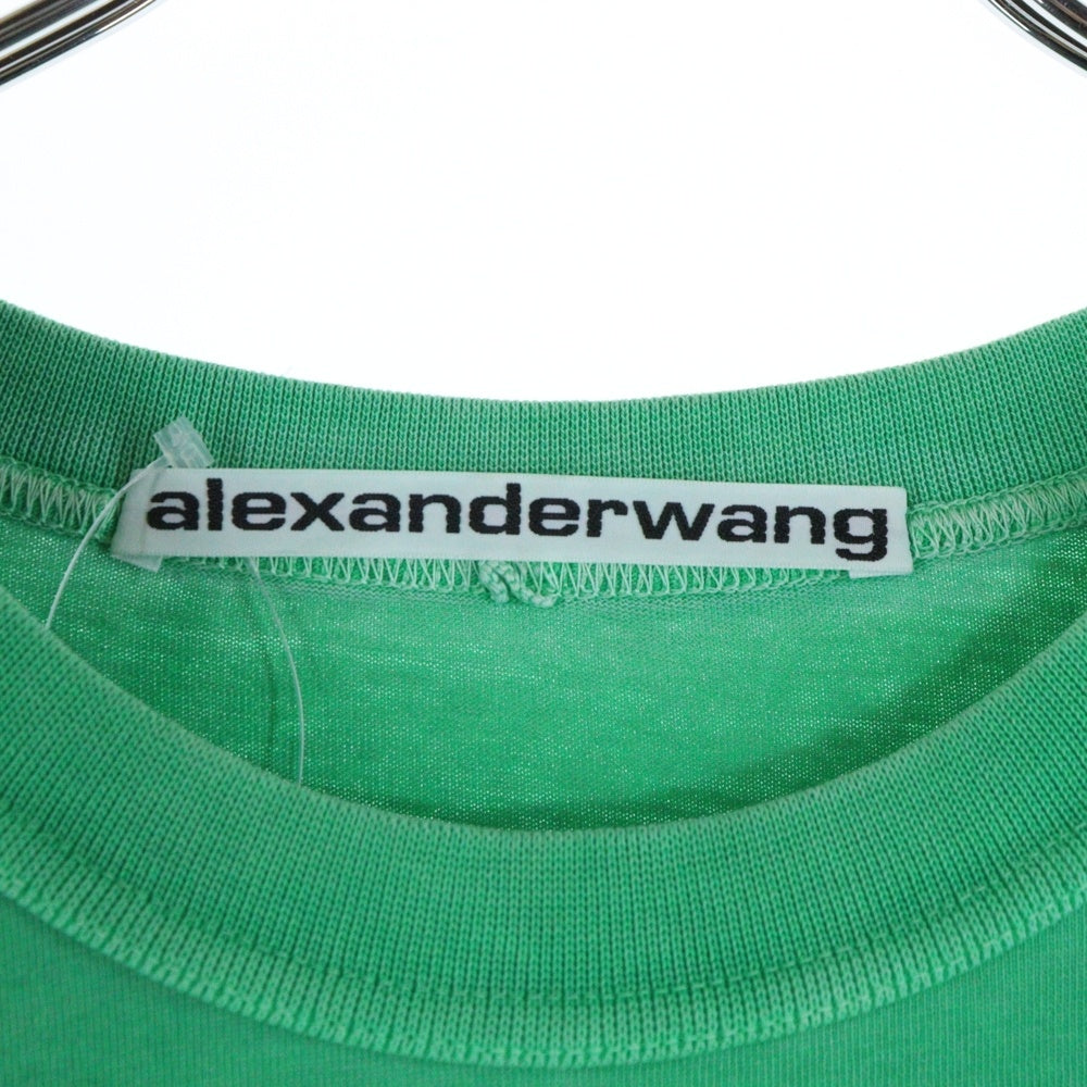 ALEXANDER WANG(アレキサンダーワン) Emboss T-Shirt エンボスロゴ 半袖Tシャツ グリーン