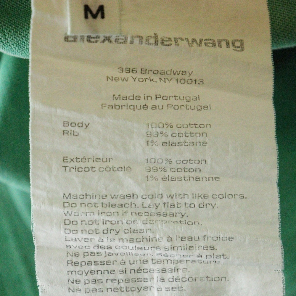 ALEXANDER WANG(アレキサンダーワン) Emboss T-Shirt エンボスロゴ 半袖Tシャツ グリーン