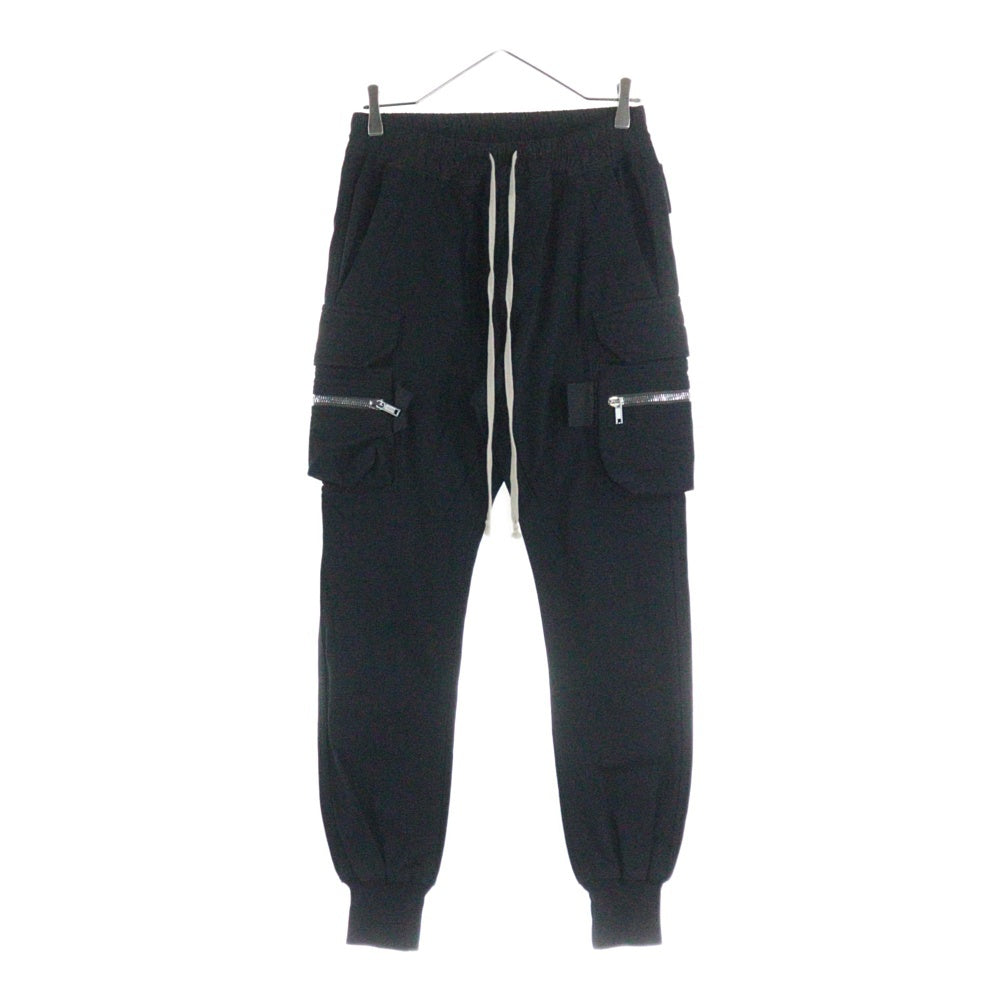 Rick Owens(リックオウエンス) 21SS MASTODON CARGO PANTS ドローストリングカーゴパンツ ブラック RU21S6396-BA