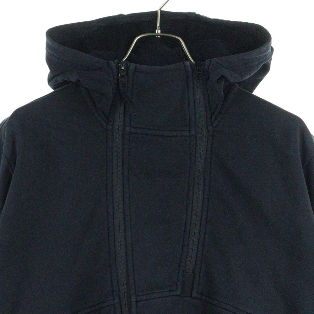 STONE ISLAND(ストーンアイランド) 20SS Double Zip Hoodie ダブルジップ スウェットパーカー フーディー ブラック 721561051