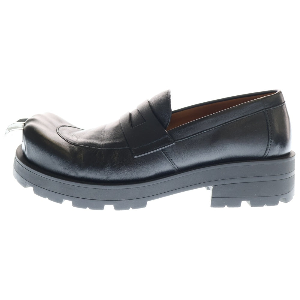 CHARLES JEFFREY LOVERBOY(チャールズジェフリーラバーボーイ) MOCCASIN MOGGIES 爪付き モカシン レザーローファー ローカットシューズ ブラック