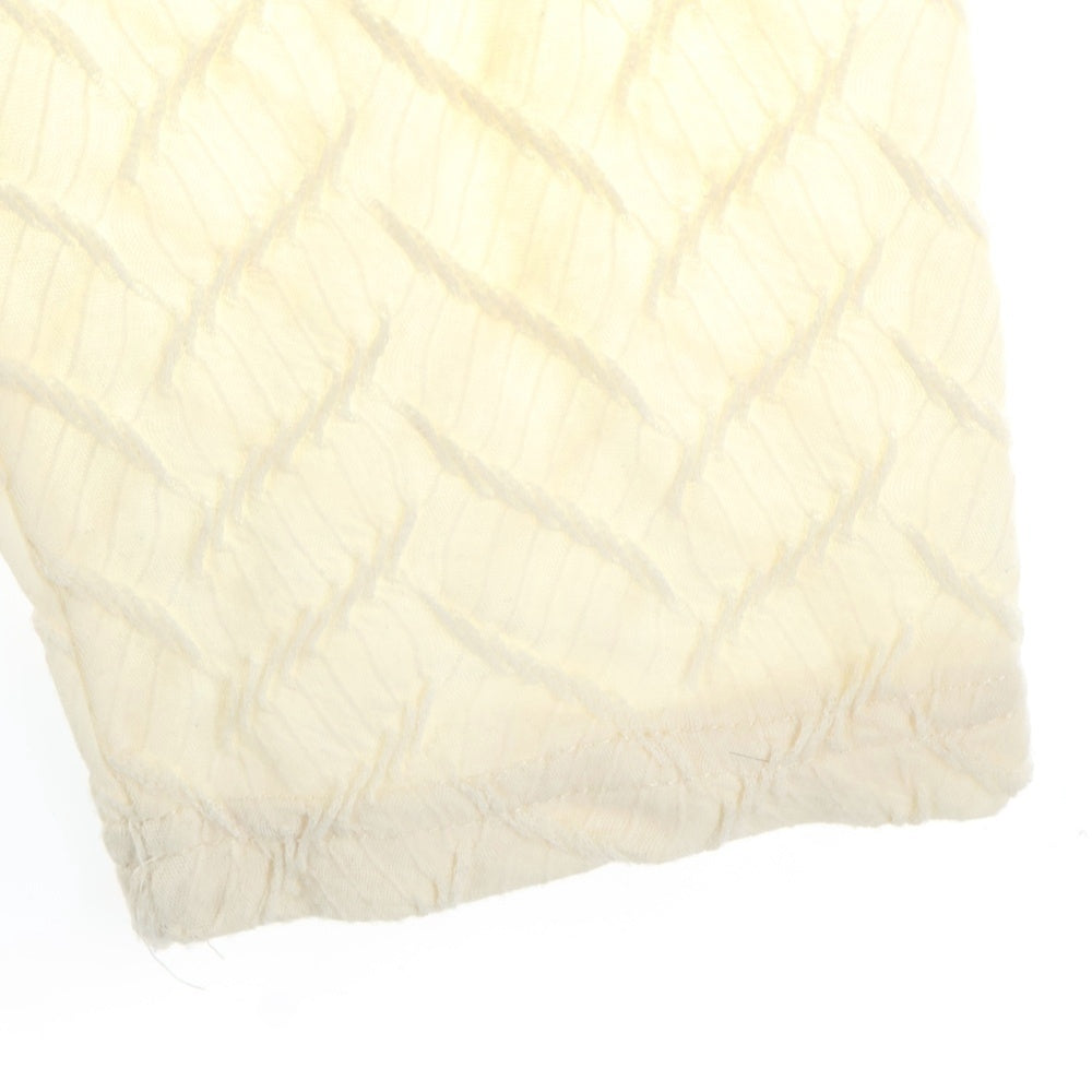 NO BRAND(ノーブランド) CHAORENBANG ヘリンボーン総柄 長袖トップス アイボリー