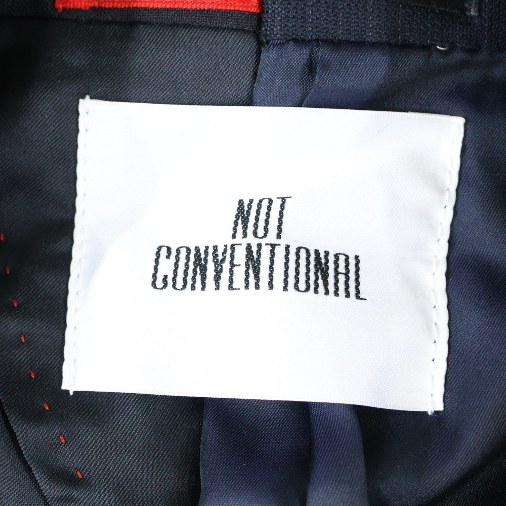 NOT CONVENTIONAL(ノットコンベンショナル) NOT CONVENTIONAL ノットコンベンショナル 再構築 ジップテーラードジャケット ブラック
