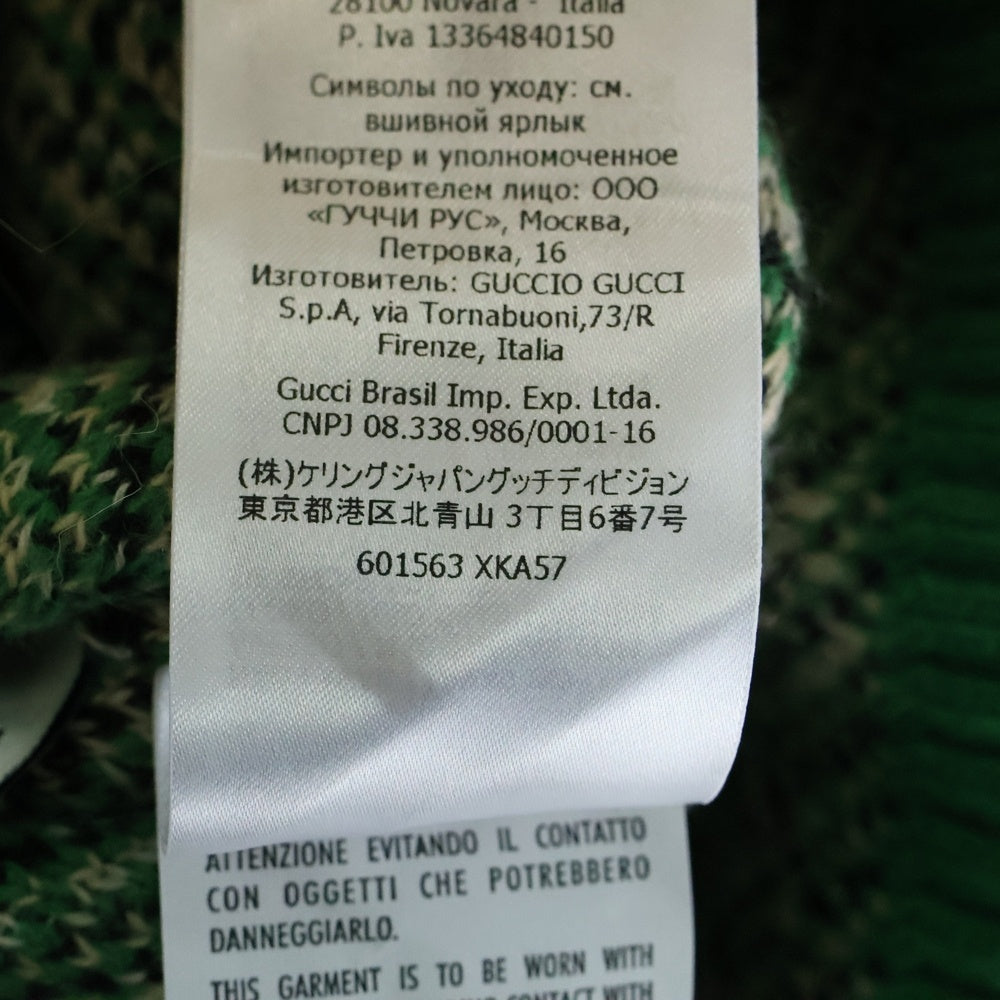 GUCCI(グッチ) ×Disney Mickey Mouse Pattern Crewneck Knitted Sweater ディズニー クルーネックウールニットセーター グリーン 601563 XKA57
