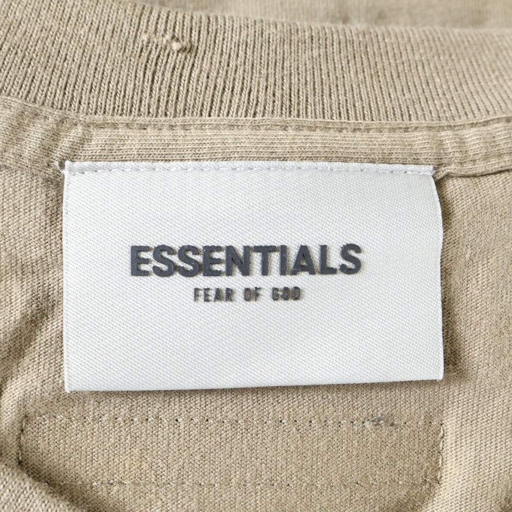 FEAR OF GOD ESSENTIALS(フィアオブゴッド エッセンシャルズ) S/S T-SHIRT フェルトロゴ 半袖Tシャツ ベージュ
