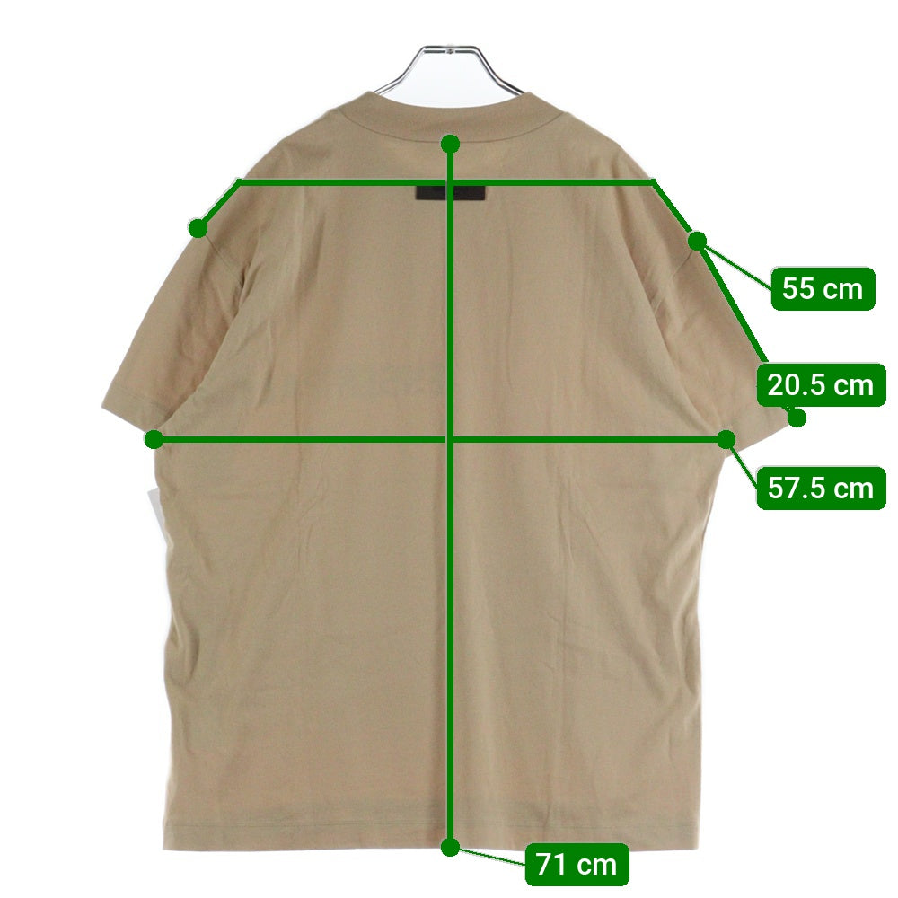 FEAR OF GOD ESSENTIALS(フィアオブゴッド エッセンシャルズ) S/S T-SHIRT フェルトロゴ 半袖Tシャツ ベージュ