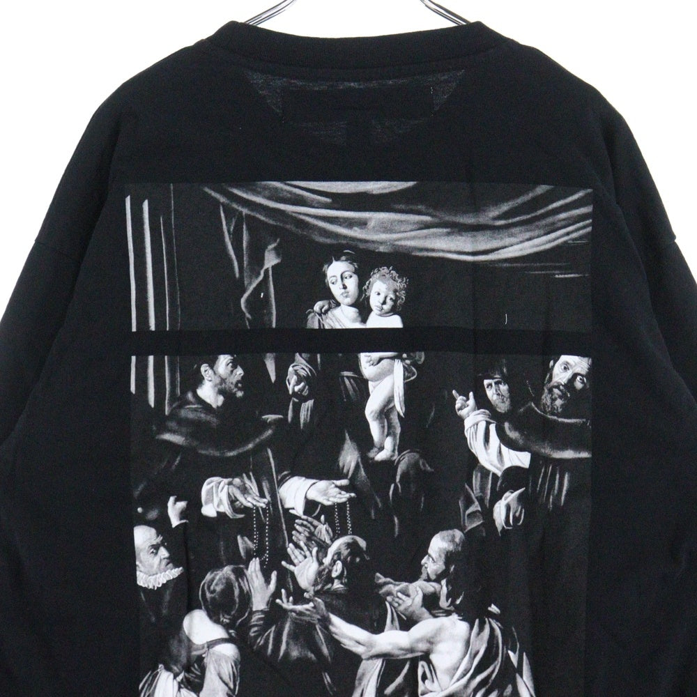OFF-WHITE(オフホワイト) 20SS Caravaggio Layered L/S T-Shirt カラヴァッジョ レイヤード長袖Tシャツ ロンT ブラック OMAB022S20185005