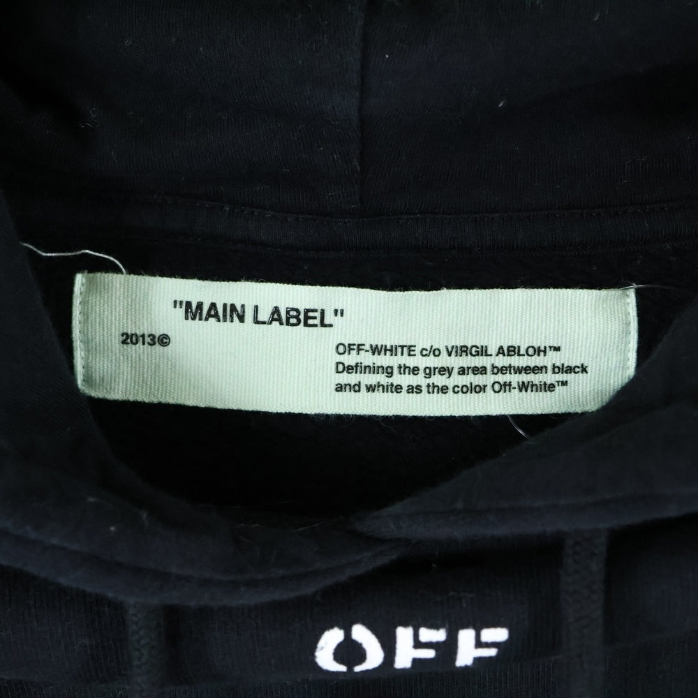 OFF-WHITE(オフホワイト) 17AW Hoodie Woman ラインストーン装飾 プルオーバースウェットパーカー フーディー ブラック レディース OWBB008F17003154