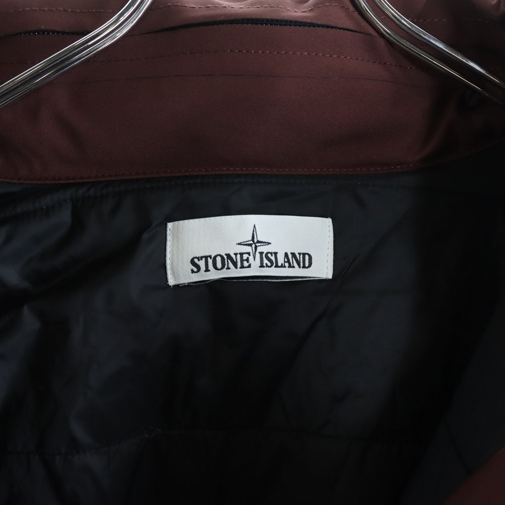 STONE ISLAND(ストーンアイランド) 19AW Soft Shell-R Primaloft Insulation Jacket ロゴワッペン フード付きナイロンジャケット バーガンディ