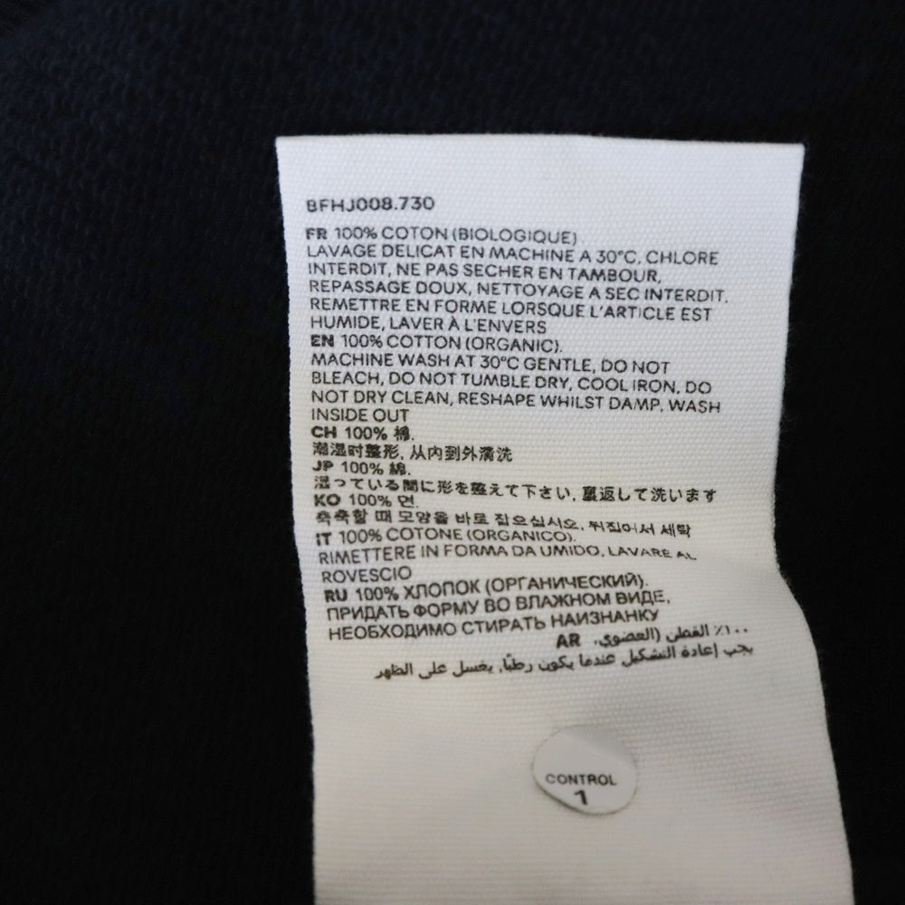 AMI Alexandre Mattiussi(アミアレクサンドルマテュッシ) Hoodie ハートロゴ刺繍 プルオーバースウェットパーカー フーディー ブラック BFHJ008.730