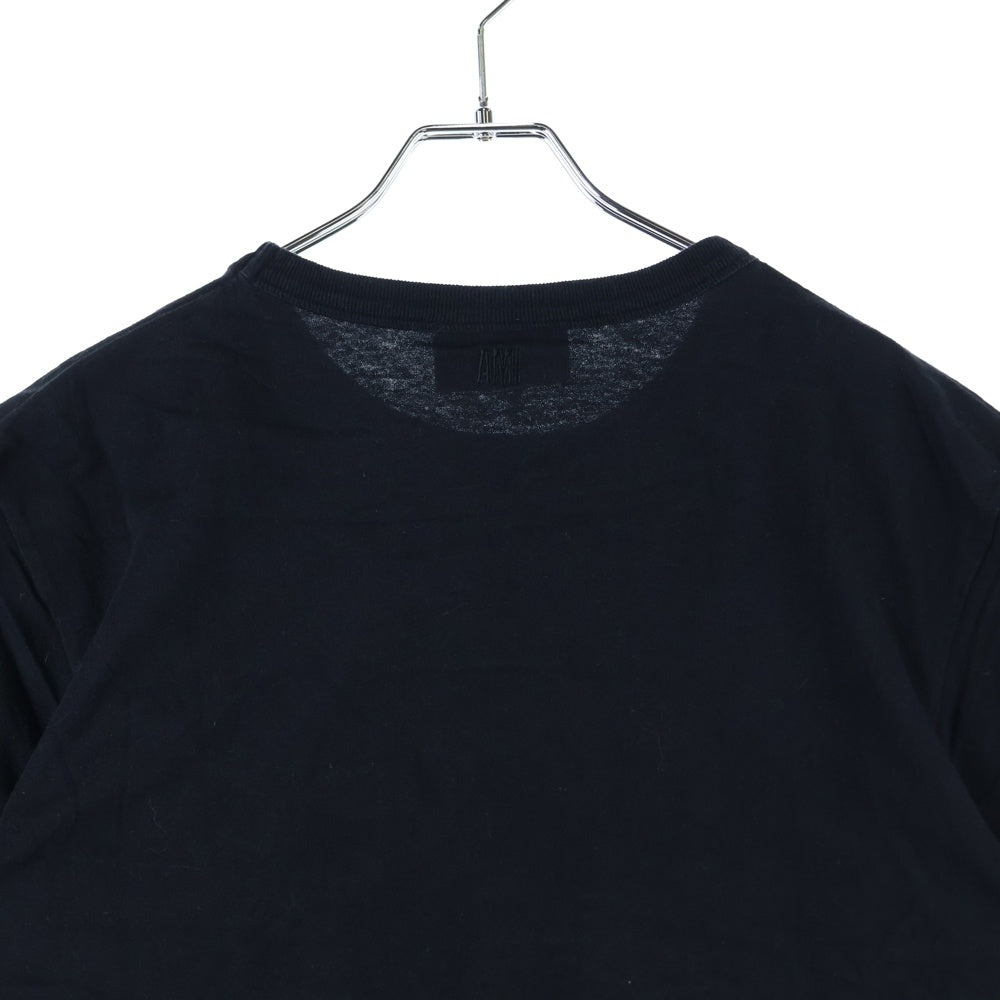 AMI Alexandre Mattiussi(アミアレクサンドルマテュッシ) Ami De Coeur LGBTQ レインボーロゴ刺繍 半袖Tシャツ ブラック SPEE20HJ197.720