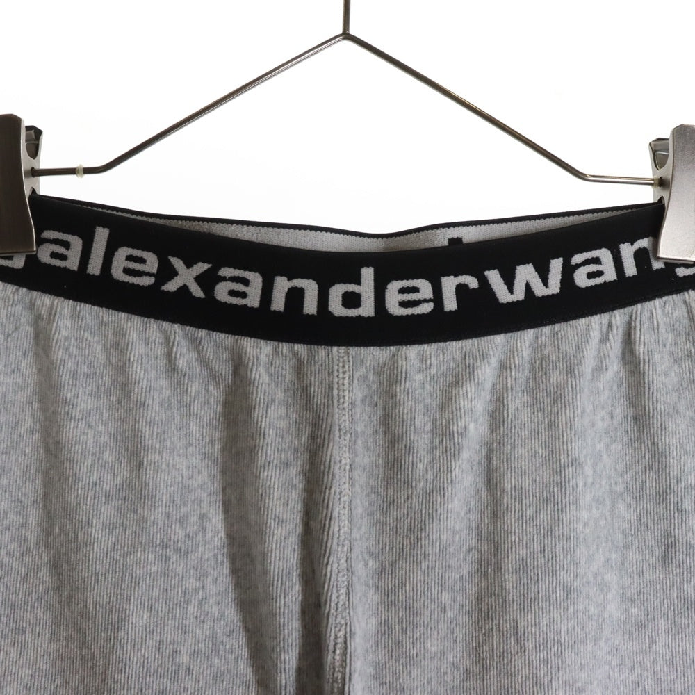 ALEXANDER WANG(アレキサンダーワン) Logo Elastic Jogger In Stretch Corduroy コーデュロイジョガーパンツ グレー レディース
