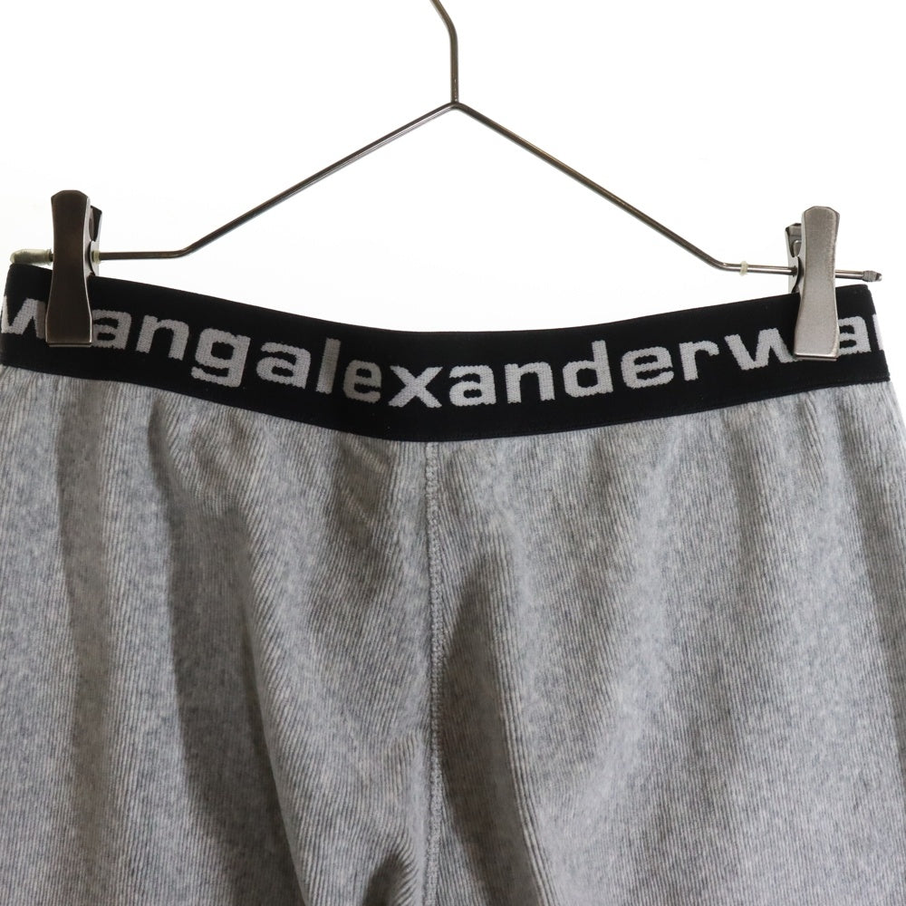 ALEXANDER WANG(アレキサンダーワン) Logo Elastic Jogger In Stretch Corduroy コーデュロイジョガーパンツ グレー レディース