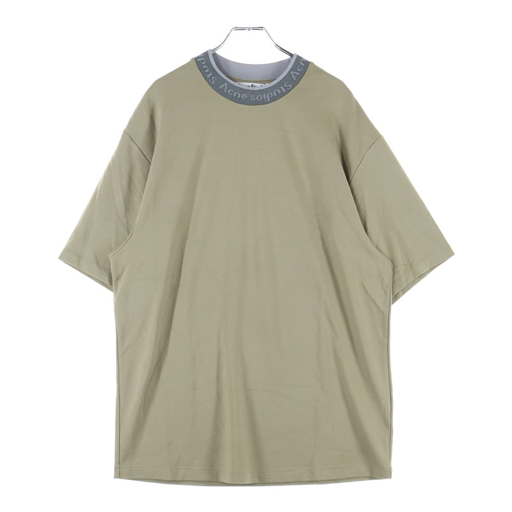 Acne Studios(アクネ ストゥディオズ) Neck Logo T-Shirt ネックロゴ 半袖Tシャツ ベージュ FN-MN-TSHI000349 BL0282-