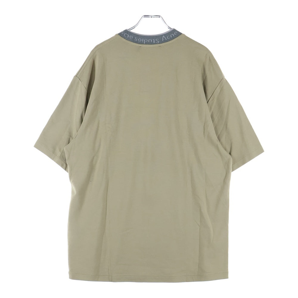 Acne Studios(アクネ ストゥディオズ) Neck Logo T-Shirt ネックロゴ 半袖Tシャツ ベージュ FN-MN-TSHI000349 BL0282-