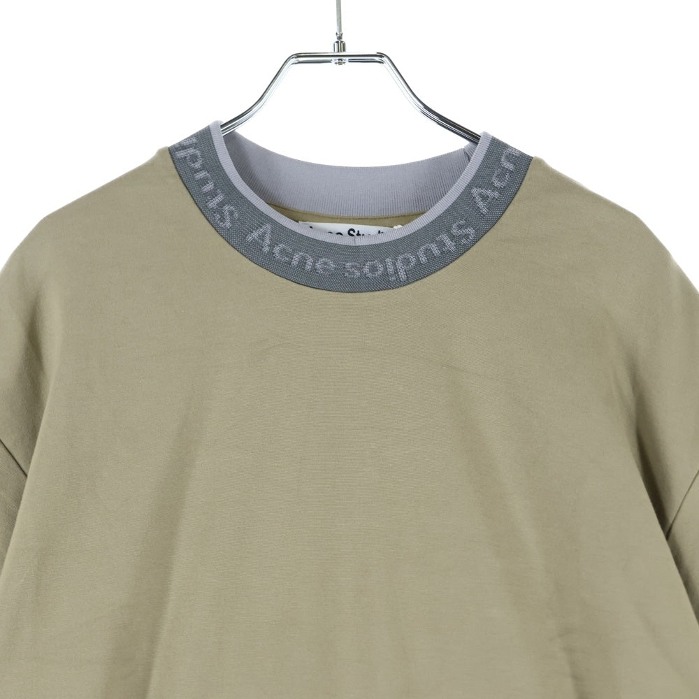 Acne Studios(アクネ ストゥディオズ) Neck Logo T-Shirt ネックロゴ 半袖Tシャツ ベージュ FN-MN-TSHI000349 BL0282-