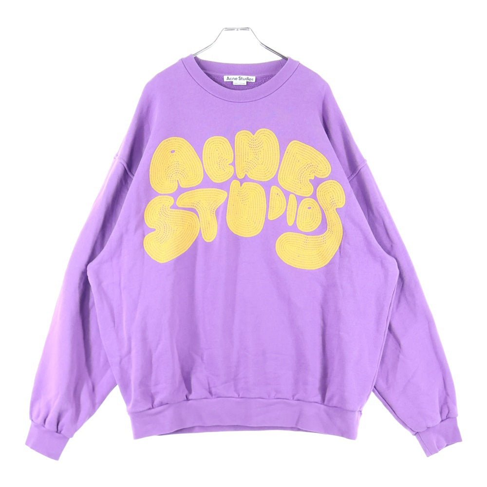 Acne Studios(アクネ ストゥディオズ) Bubble Logo Sweatshirt バブルロゴ クルーネックスウェットトレーナー パープル FN-MN-SWEA000311 BI0172-
