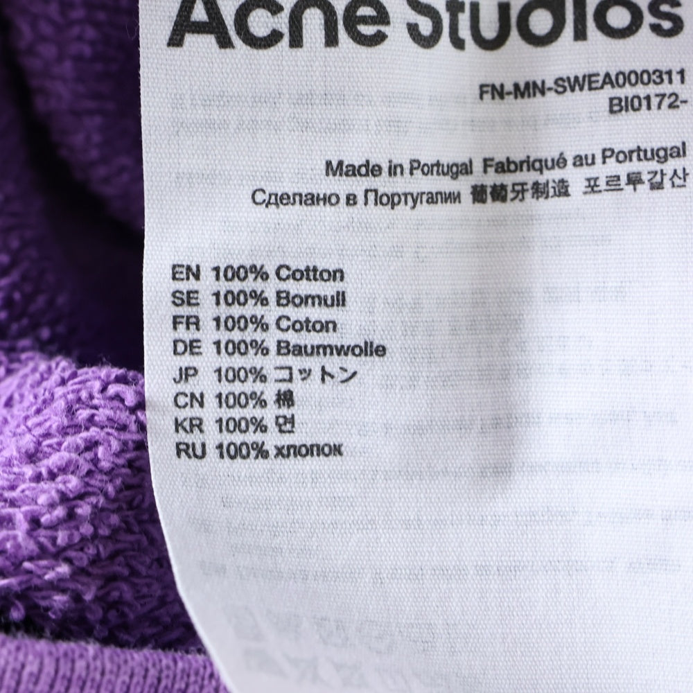 Acne Studios(アクネ ストゥディオズ) Bubble Logo Sweatshirt バブルロゴ クルーネックスウェットトレーナー パープル FN-MN-SWEA000311 BI0172-