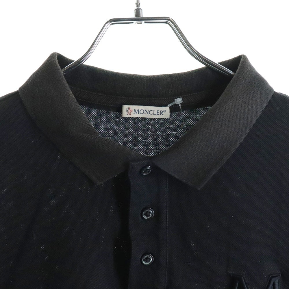MONCLER(モンクレール) MAGLIA POLO MANICA CORTA ロゴ刺繍 半袖ポロシャツ ブラック G10918A72900 84556