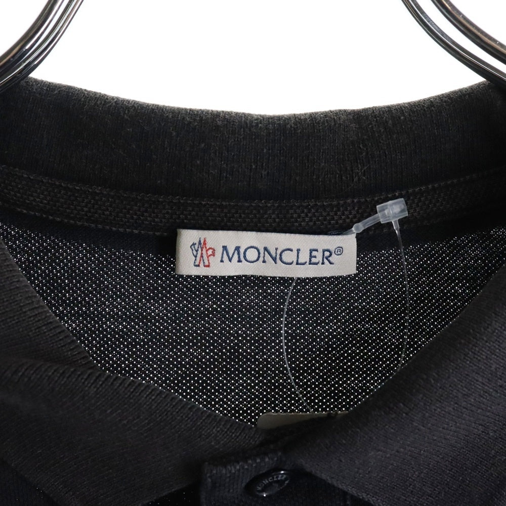 MONCLER(モンクレール) MAGLIA POLO MANICA CORTA ロゴ刺繍 半袖ポロシャツ ブラック G10918A72900 84556