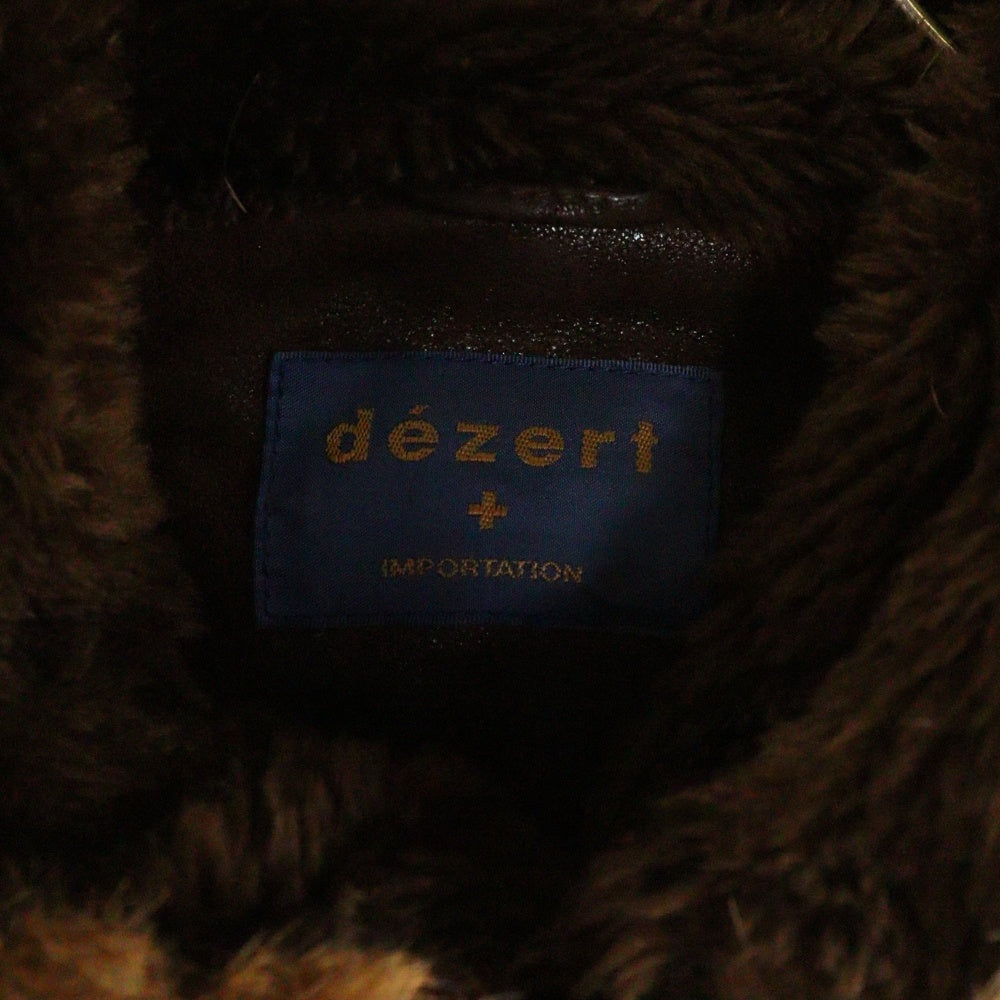 NO BRAND(ノーブランド) dezert デザート ムートンレザー フライトジャケット ブラウン