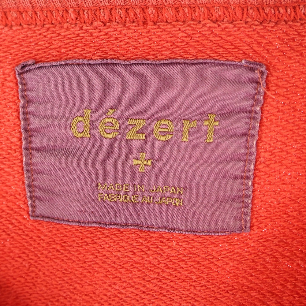 NO BRAND(ノーブランド) dezert デザート バックロゴ刺繍 クルーネックスウェットトレーナー レッド