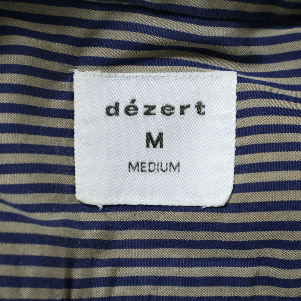 dezert(デザート) dezert デザート ワンポケット ストライプ 長袖シャツ グレー
