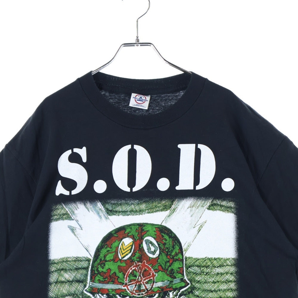 VINTAGE(ヴィンテージ) S.O.D.SPEAK ENGLISH/OR DIE スピークイングリッシュオアダイ 半袖Tシャツ カットソー ブラック