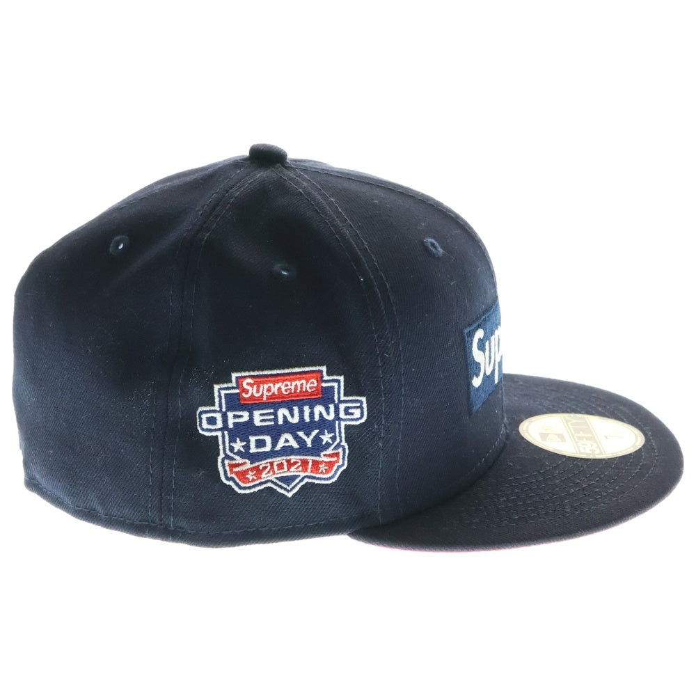 SUPREME(シュプリーム) 21AW ×NEWERA No Camp Box Logo ノー キャンプ ボックス ロゴ キャップ 帽子 ネイビー