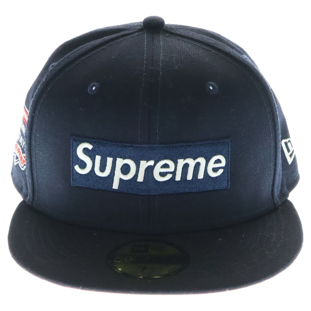 SUPREME(シュプリーム) 21AW ×NEWERA No Camp Box Logo ノー キャンプ ボックス ロゴ キャップ 帽子 ネイビー