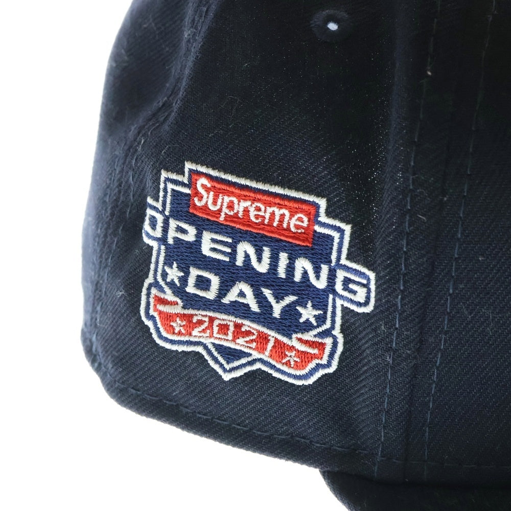 SUPREME(シュプリーム) 21AW ×NEWERA No Camp Box Logo ノー キャンプ ボックス ロゴ キャップ 帽子 ネイビー
