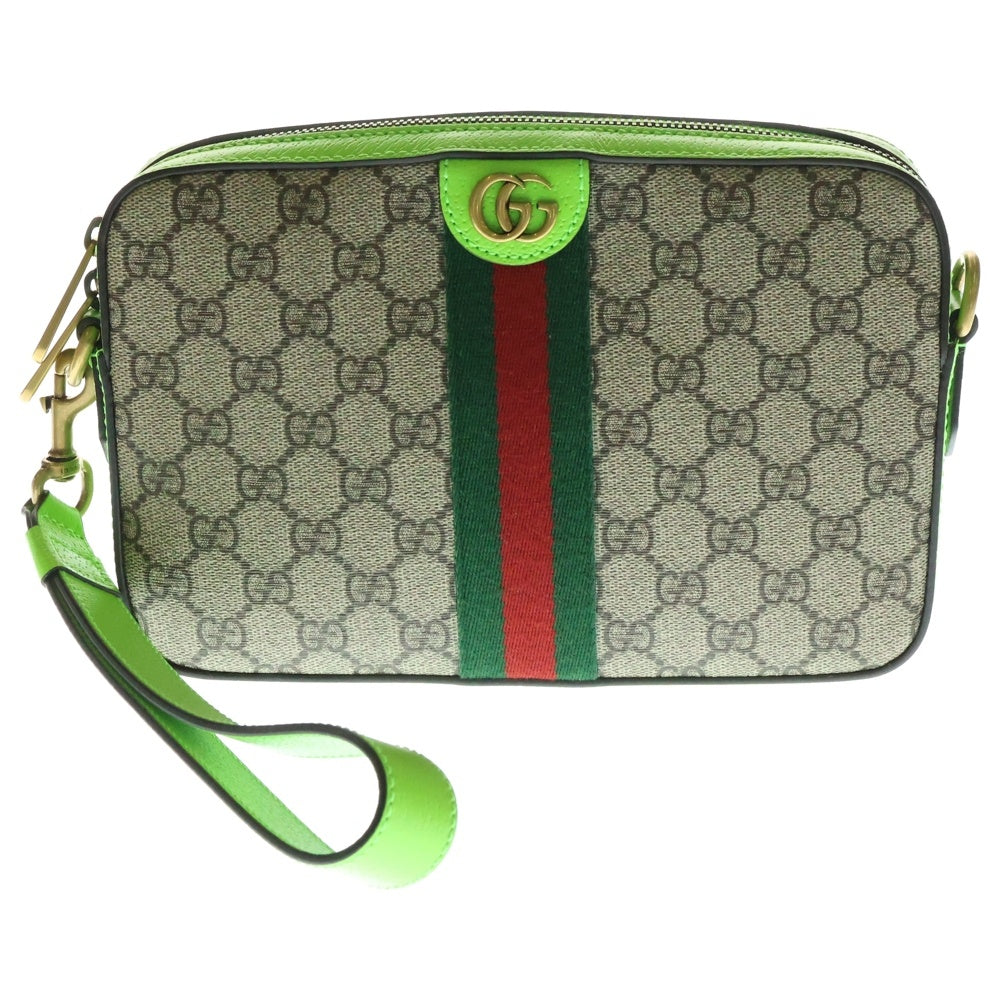 GUCCI(グッチ) GGスプリーム オフィディア ショルダーバッグ ベージュ/グリーン 699439
