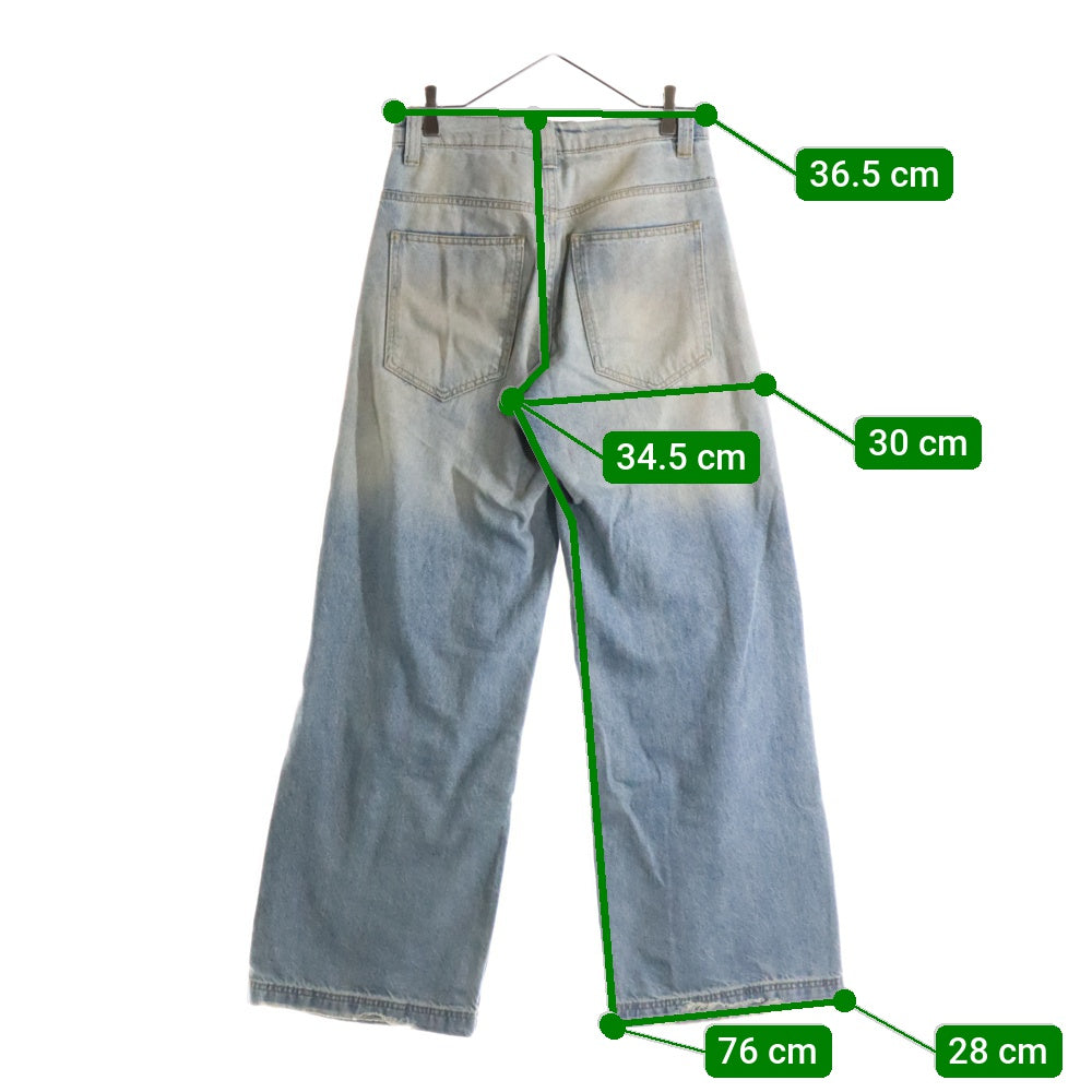 JADED LONDON(ジェイデッドロンドン) WASHED DENIM PANTS ダメージ加工 ウォッシュド デニムパンツ インディゴ