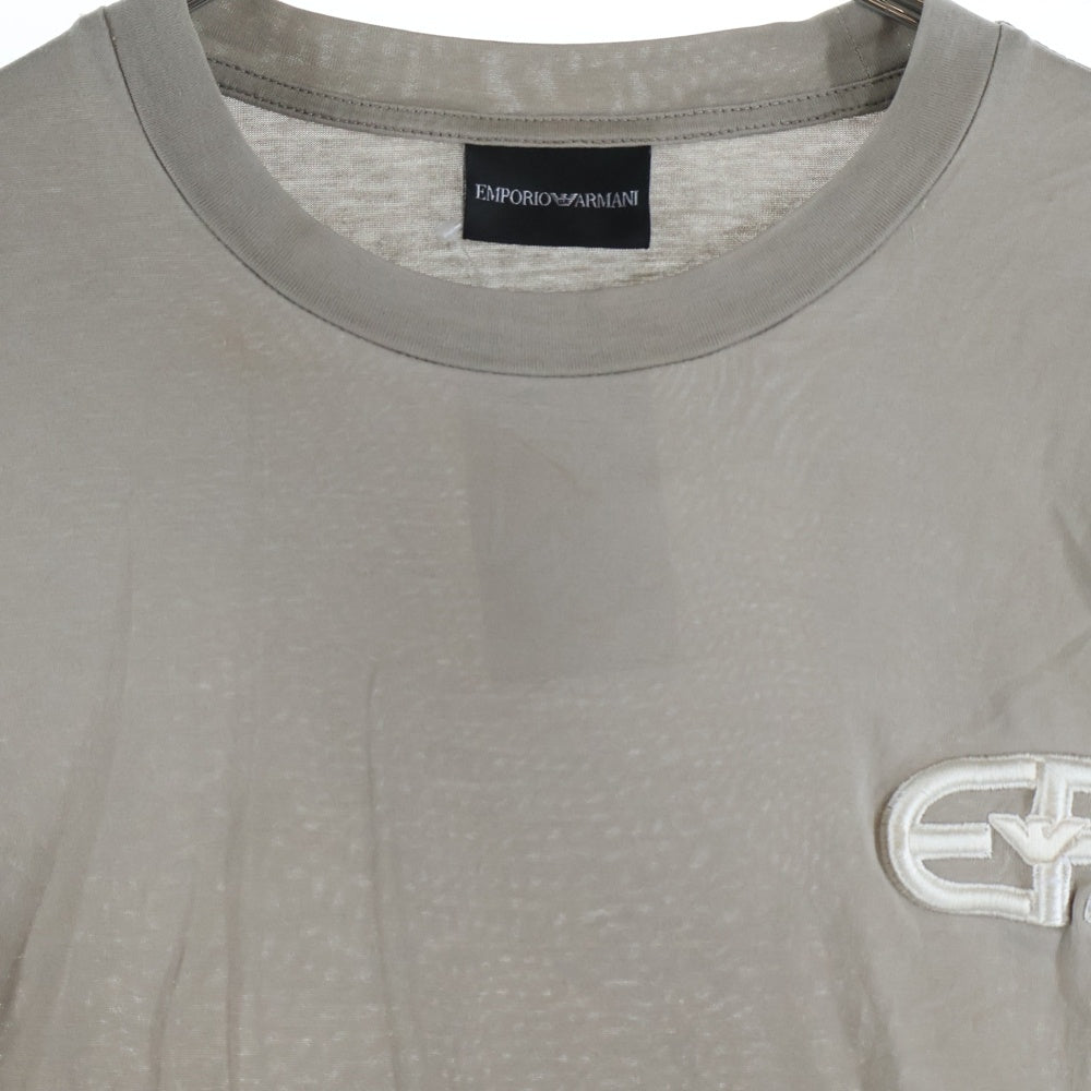 EMPORIO ARMANI(エンポリオアルマーニ) フロントロゴ 半袖Tシャツ カットソー ブラウン 8N1TF5 1JUVZ
